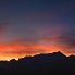 Säntis-Silhouette und ein farbiger Sonnenaufgang an einem Novembermorgen.